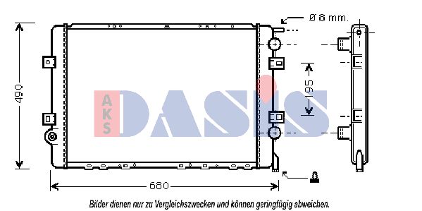 AKS DASIS Radiators, Motora dzesēšanas sistēma 181780N